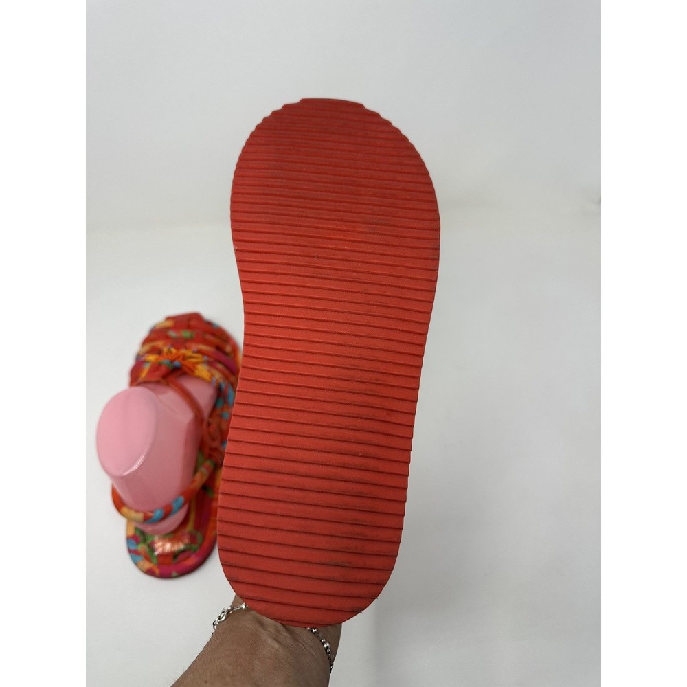 FARM Rio Red Multicolor Beaded Tassel Woven Sandals - Picture 6 of 11